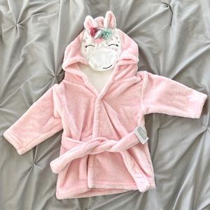 Unicorn Pink Baby Robe | 0-9mo